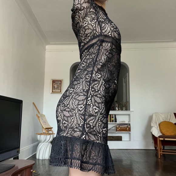 Bardot Black Lace Dress - Picture 2 of 4